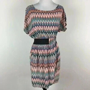 Love fire dress size m chevron belted